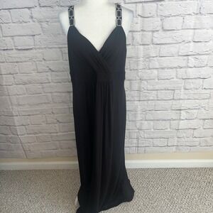 Chico's Women's NWT Nala Black Boho Stretch Maxi Dress Size 3 (XL)